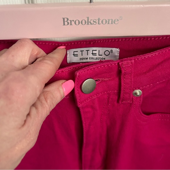 🎉HOST PICK Hot Pink High Waist Wide Leg Jeans NWT 2 - Picture 6 of 8